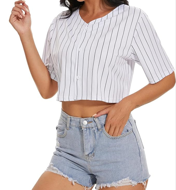 Custom The Perfect Jersey W/ Bling - Cropped Baseball Jersey - Any Team