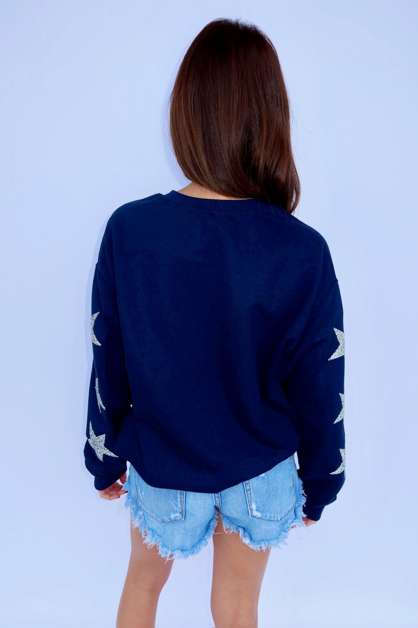 Dallas Sweatshirt w/ Star Bling Sleeves