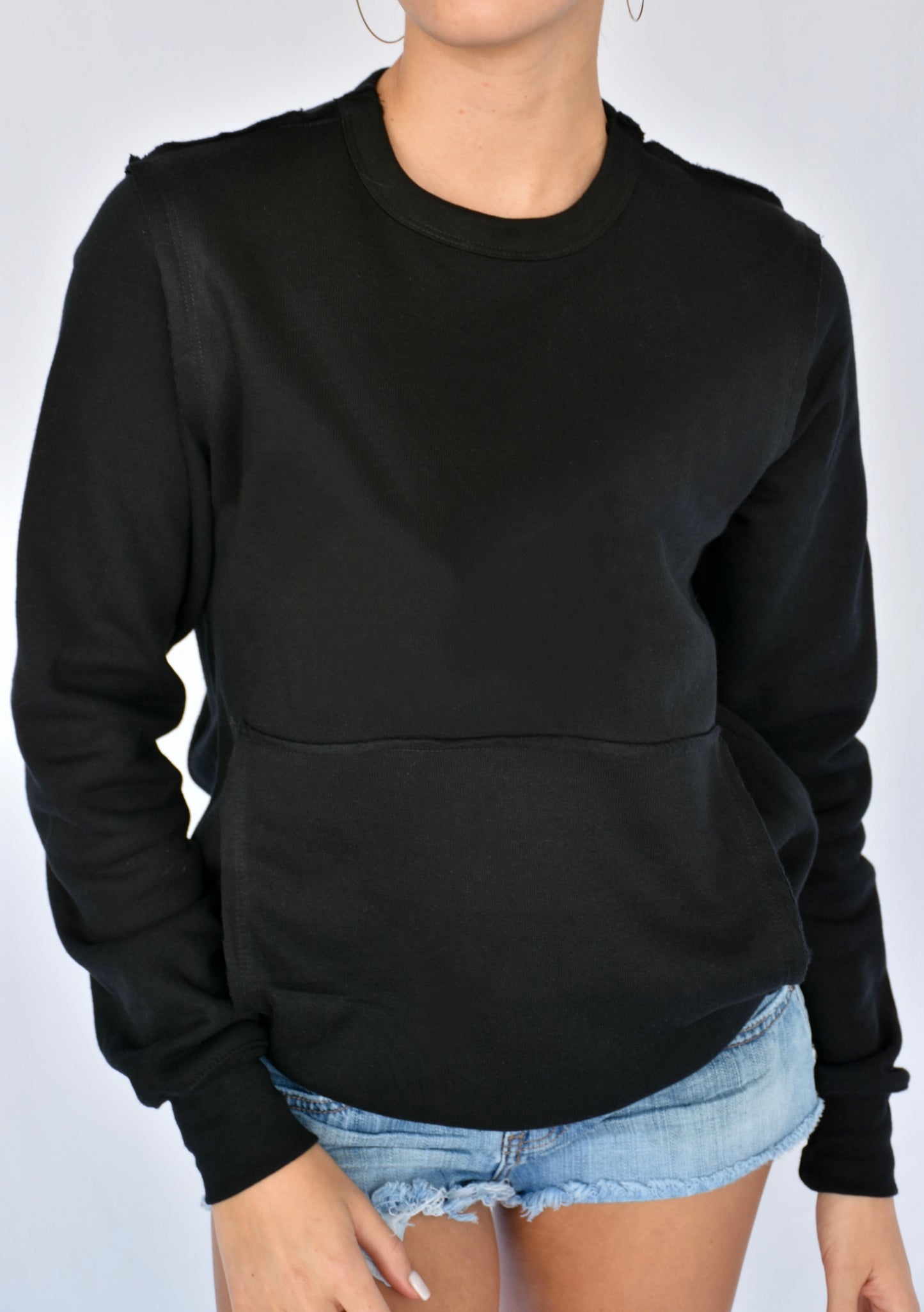 Custom One Pocket Crew Pullover