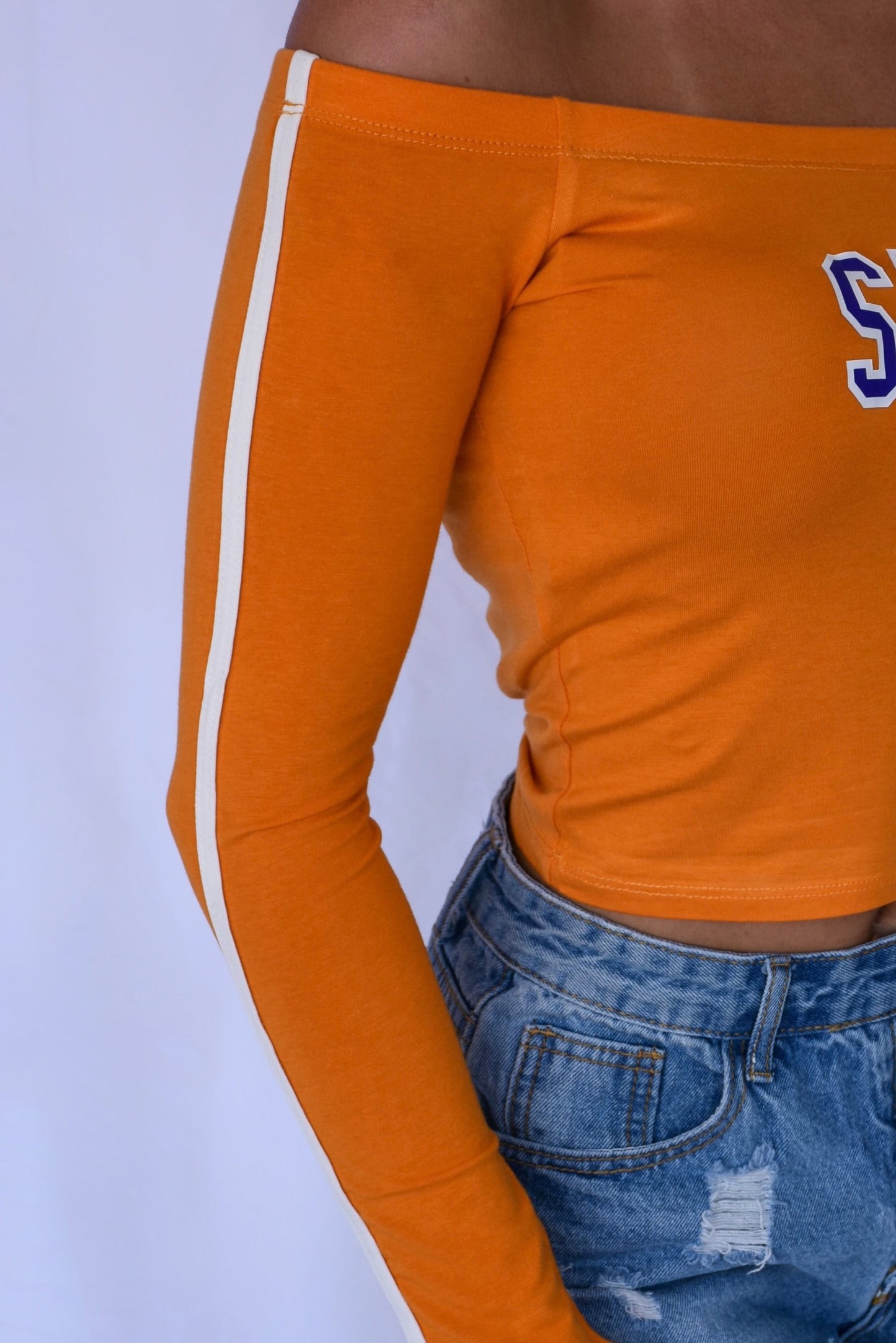 Offside Off the Shoulder Long Sleeve Top - SUNS