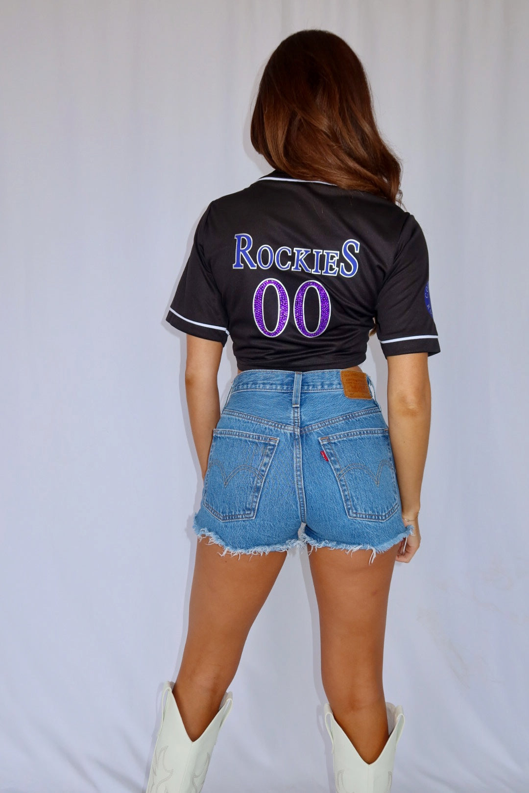 Custom The Perfect Jersey W/ Bling - Cropped Baseball Jersey - Any Team