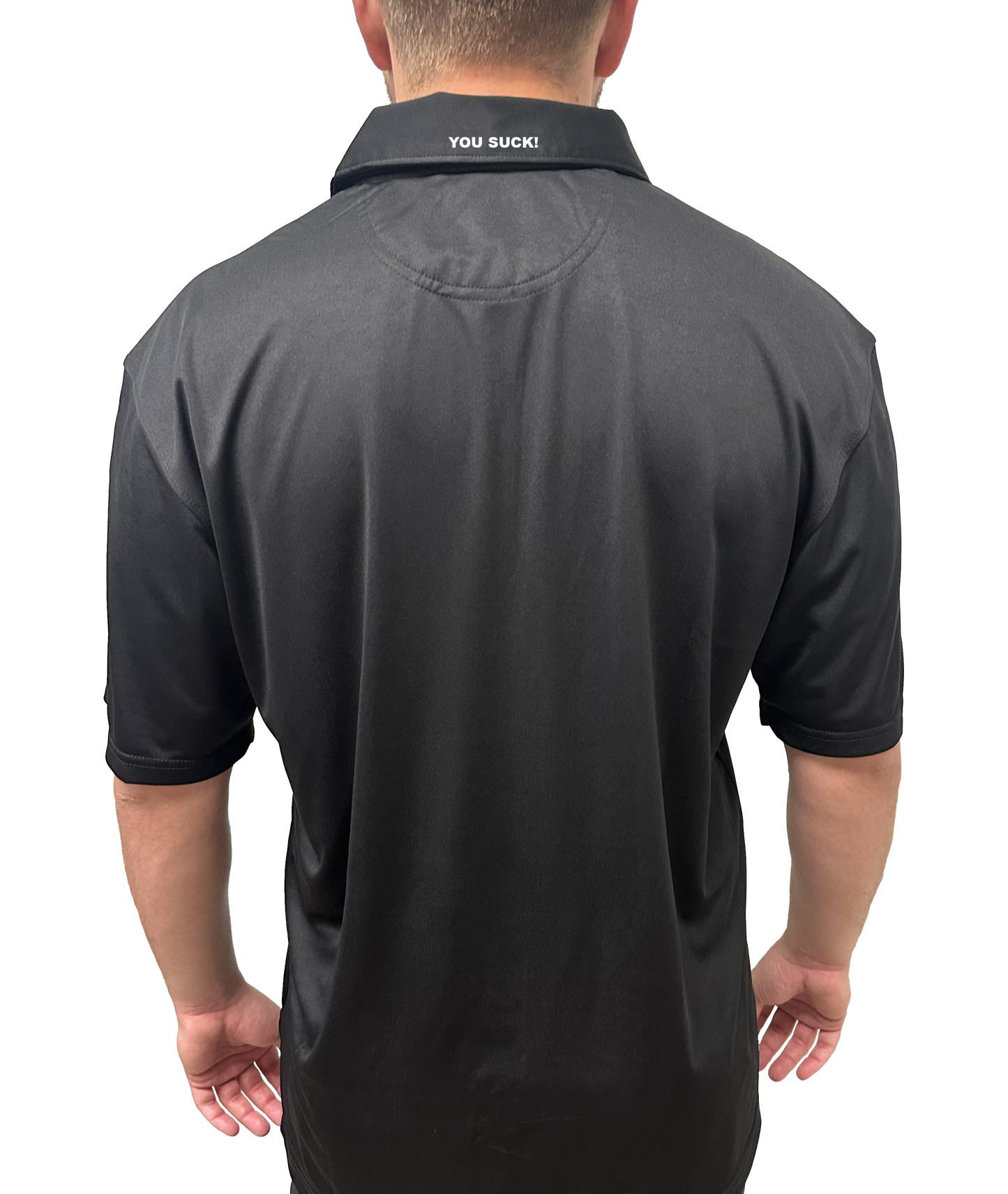 You Suck Men's Golf Ball w/Tee Polo Shirt